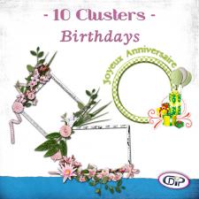 Birthdays Cluster frames pack