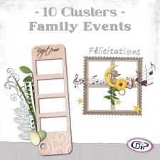 Family events Cluster frames pack