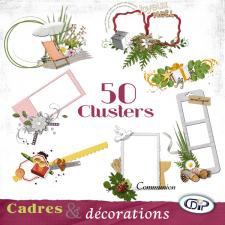 Pack 50 Cadres et décoration - 50  Clusters