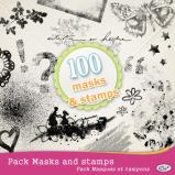 Pack of 100 Masks & Stamps by download