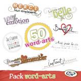 Pack 50 Word-arts - Expressions décorées