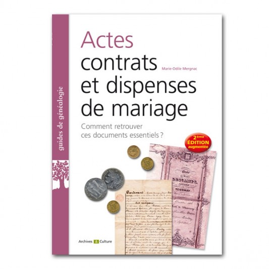 Livres-genealogie-21-actes-contrats-et-dispenses-de-mariage