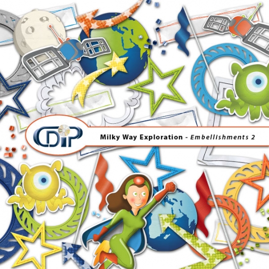 "Milky Way Exploration" digital kit - 03 - Embellishments 2