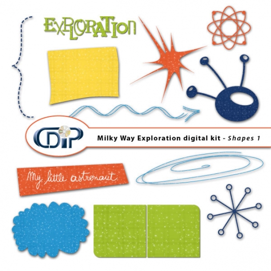 "Milky Way Exploration" digital kit - 06 - Shapes 1