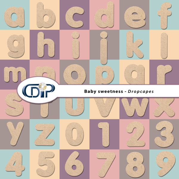 "Baby sweetness" digital kit - 07 - Dropcaps