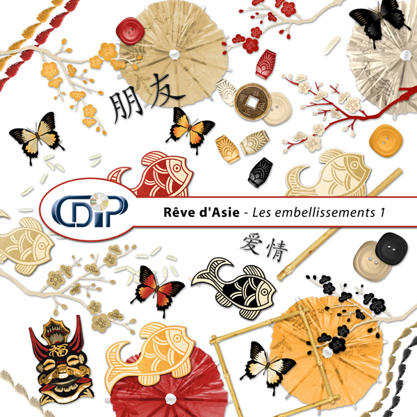 Kit « Rêve d'asie »  - 02 - Les embellissements 1 