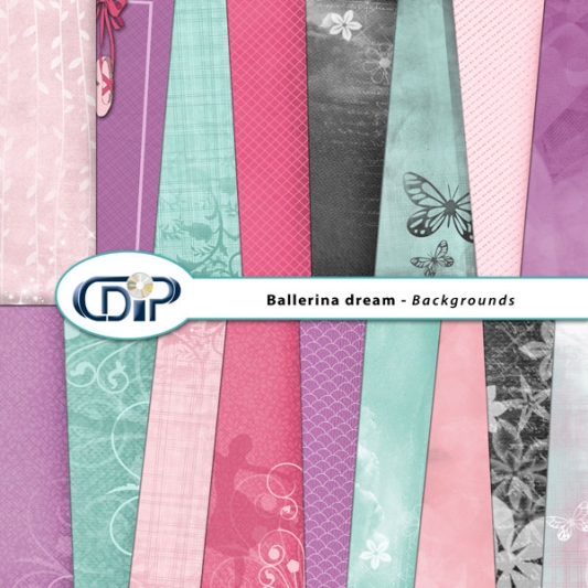 "Ballerina Dream" digital kit - 10 - Backgrounds