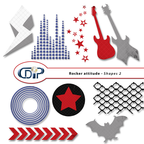 "Rocker attitude" digital kit - 06 - Shapes 2 