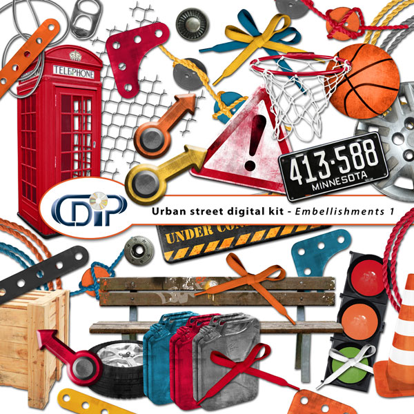 "Urban Street" digital kit - 02 - Embellishments 1