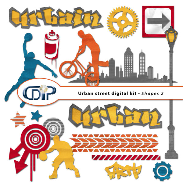 "Urban Street" digital kit - 06 - Shapes 2