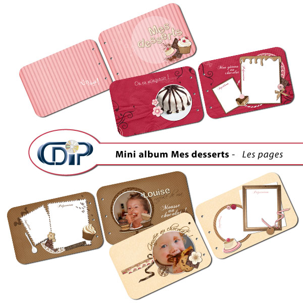 Mini-album « Mes desserts » - 01 - Les pages