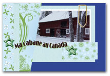 Carte postale 'Ma cabane au Canada'