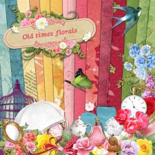Digital kit "Old times florals"