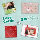 Card templates: "Love"