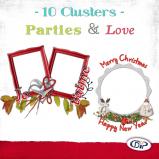 Mini pack of cluster frames on "Love and Parties" by download
