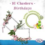 Mini pack of cluster frames on "Birthdays" by download 