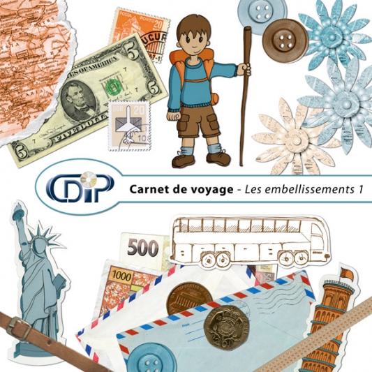 Kit « Carnet de voyage » - 02 - Les embellissements 1