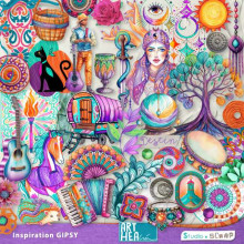 kit Inspiration gipsy studio-scrap embellissements