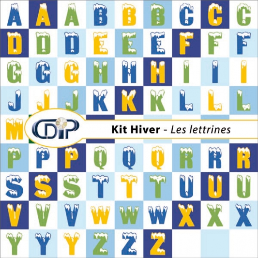Kit « Hiver » - 07 - Les lettrines 