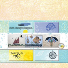 kit Bretagne Normandie digital Studio-Scrap coquillages