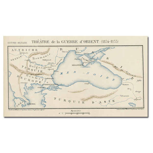 carte-1854-1855-Theatre-de la-guerre-d-Orient