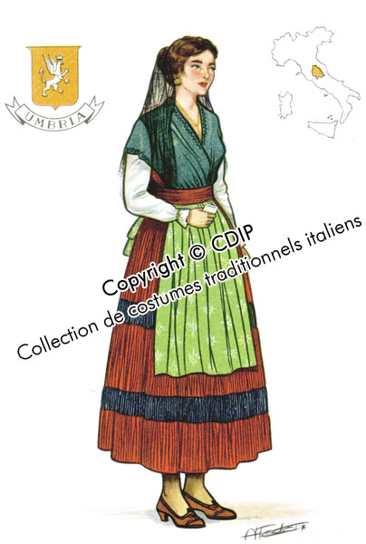 Collection de costumes traditionnels italiens