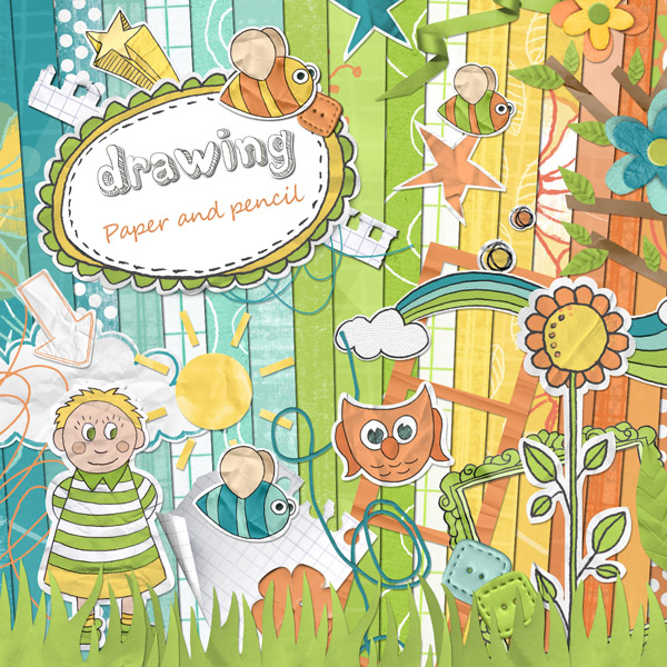 « Drawing paper and pencil » digital kit - 00 - Presentation