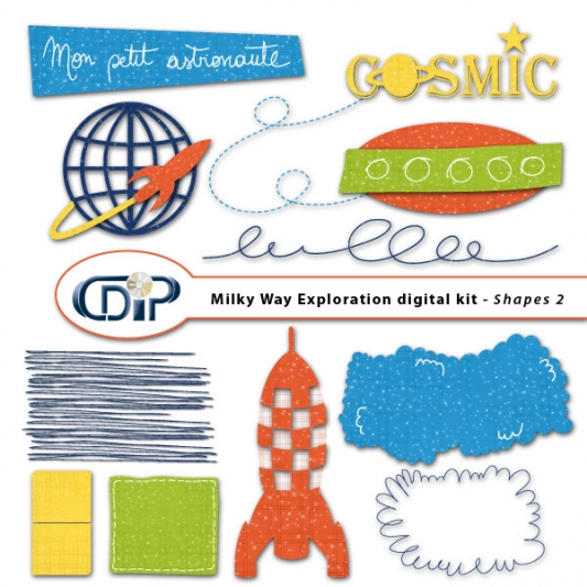 "Milky Way Exploration" digital kit - 07 - Shapes 2