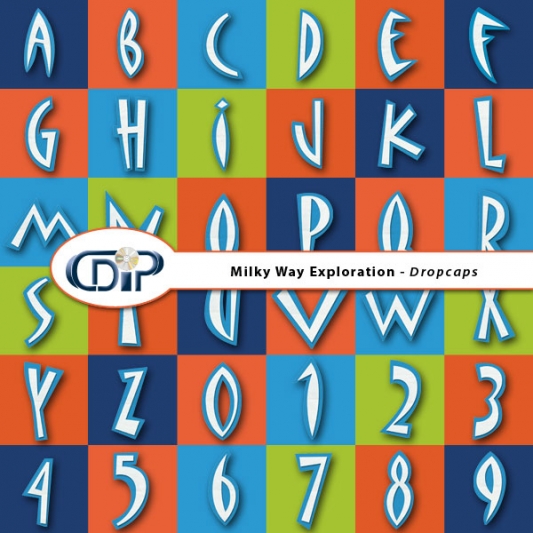 "Milky Way Exploration" digital kit - 08 - Alphabet