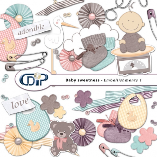 "Baby sweetness" digital kit - 02 - Embellishments 1 