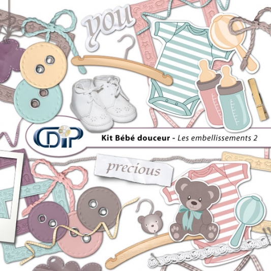 Kit « Bebe douceur » - 03 - Les embellissements 2