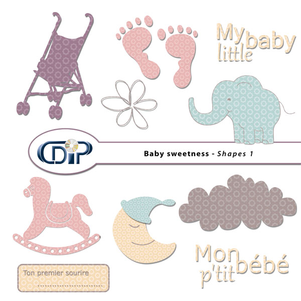 "Baby sweetness" digital kit - 05 - Shapes 1