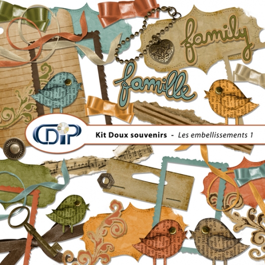 Kit « Doux souvenirs » - 02 - Les embellissements 1