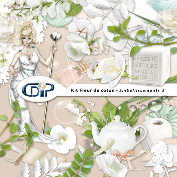 Kit « Fleur de coton » - 04 - Les embellissements 3