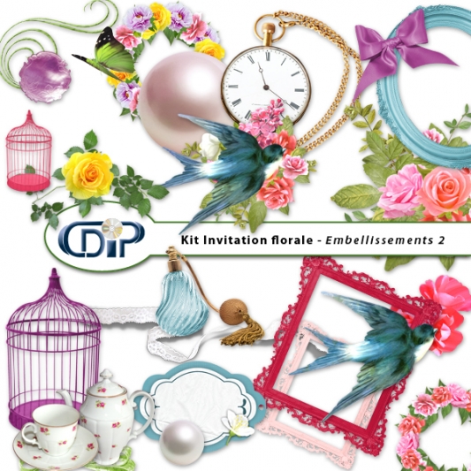 Kit « Invitation florale » - 03 - Les embellissements 2
