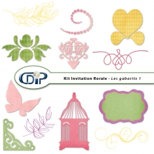 Kit « Invitation florale » - 05 - Les gabarits 1