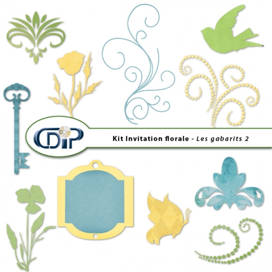 Kit « Invitation florale » - 06 - Les gabarits 2