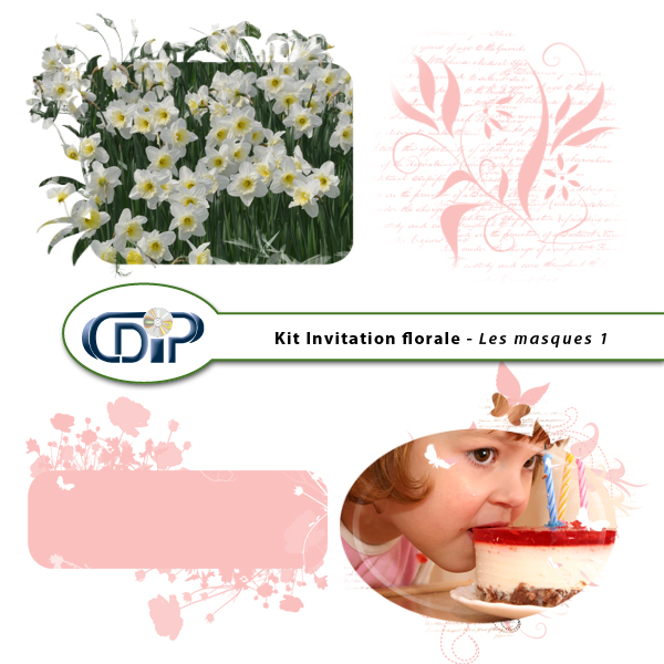 Kit « Invitation florale » - 08 - Masques