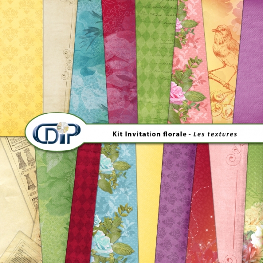 Kit « Invitation florale » - 01 - Les textures