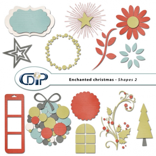 "Enchanted Christmas" digital kit - 06 - Shapes 2 