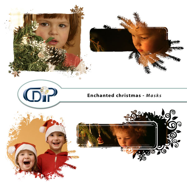 "Enchanted Christmas" digital kit - 08 - Masks