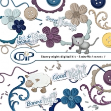 "Starry Night" digital kit - 02 - Embellishments 1 