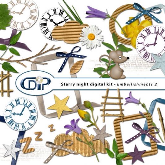 "Starry Night" digital kit - 03 - Embellishments 2 