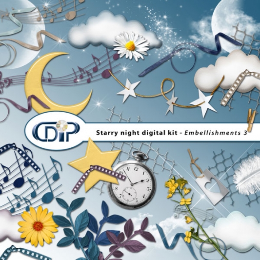 "Starry Night" digital kit - 04 - Embellishments 3 