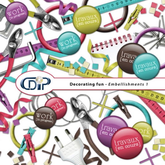 "Decorating fun" digital kit - 02 - Embellishments 1 