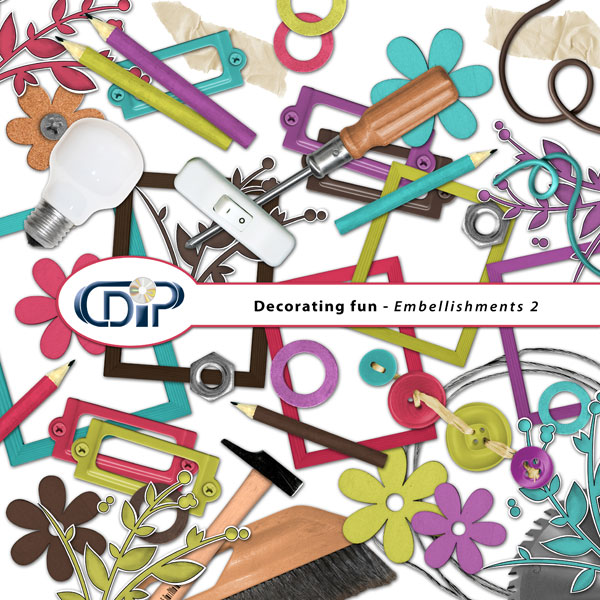 "Decorating fun" digital kit - 03 - Embellishments 2 