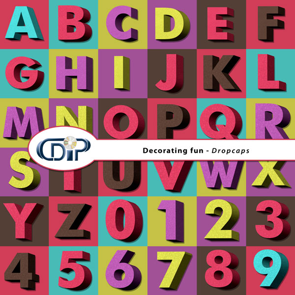 "Decorating fun" digital kit - 07 - Dropcaps 