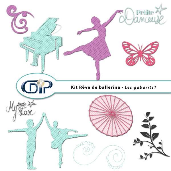 Kit « Rêve de ballerine » - 06 - Les gabarits 1