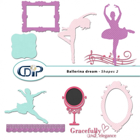 "Ballerina Dream" digital kit - 07 - Shapes 2