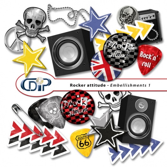 "Rocker attitude" digital kit - 02 - Embellishments 1 